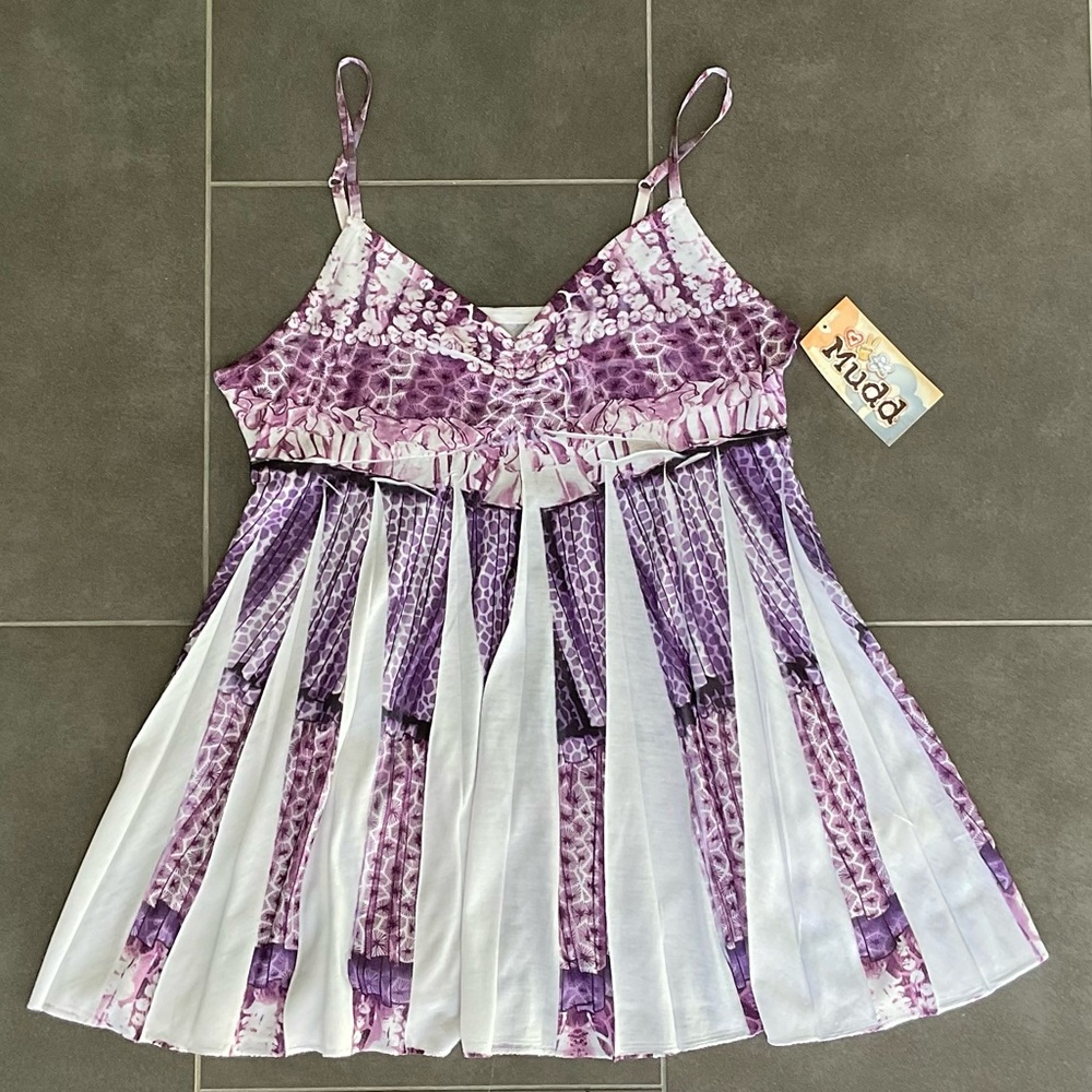 Mudd Pleated Printed Camisole
